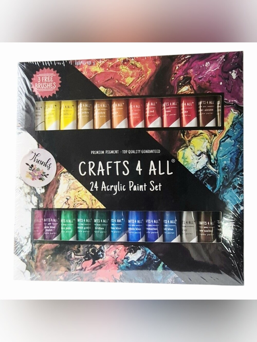 24-Pack Acrylic Paint Set - Multicolor